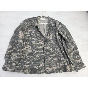 Army Combat Uniform Jacket Mens L Reg Digital Camo Ripstop Military READ